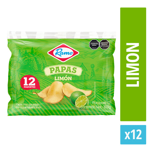 PAPAS LIMON RAMO 300G 12 UNIDADES
